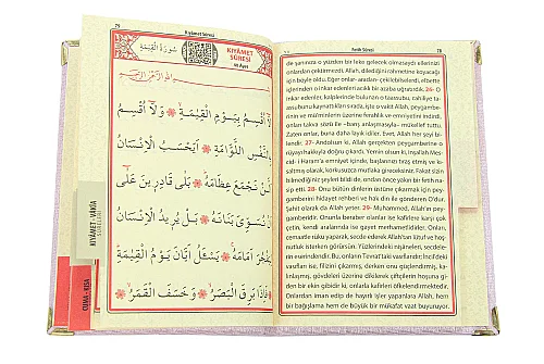 Canım Annem Seccade Seti, Yasin Kitabı, Tesbih, Zikirmatik, Alkolsüz Gül Esansı, Gül Amber Kokusu Seti - Pembe - 7