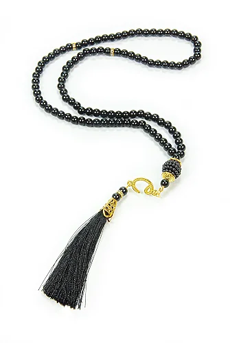 Anneler Gününe Özel - İnci Tesbih Zikirmatik Esans Şal Hediyelik Set - Siyah - 9