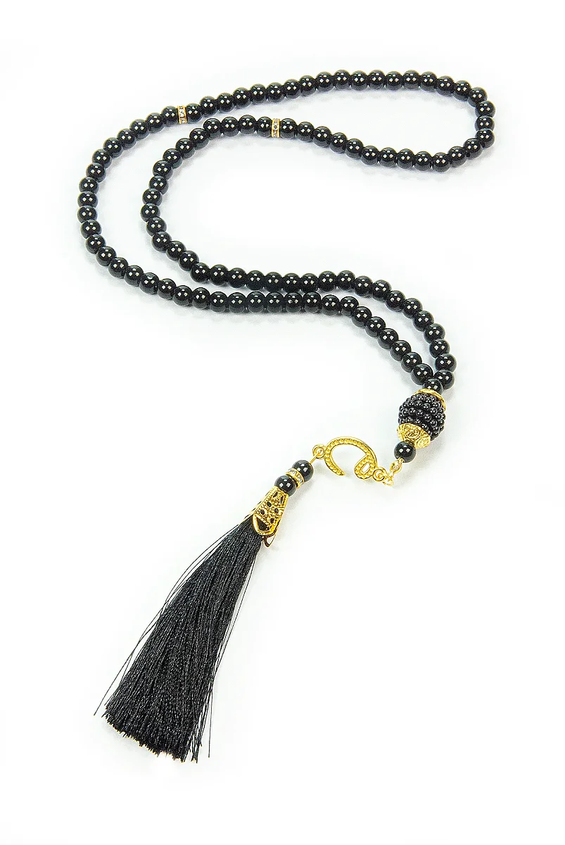 Anneler Gününe Özel - İnci Tesbih Zikirmatik Esans Şal Hediyelik Set - Siyah - 9