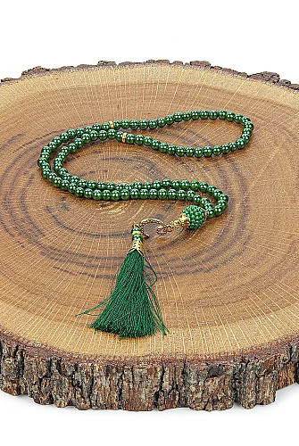 Anneler Gününe Özel - İnci Tesbih Zikirmatik Esans Şal Hediyelik Set - Yeşil - 9