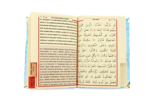 Çanta Boy Kadife Yasin Kitabı - Seccade - Tesbih ve Şeffaf Kutulu Mevlid Hediyeliği - Mavi - 3