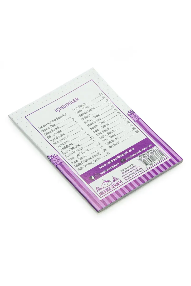 Çanta Boy Yasin Kitabı 80 Sayfa Türkçe Mealli - Mor - 2