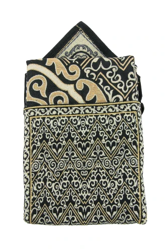 Çantalı Kabe Desenli Seccade – Goblen Kumaş, Taşınabilir Askılı Model - 5