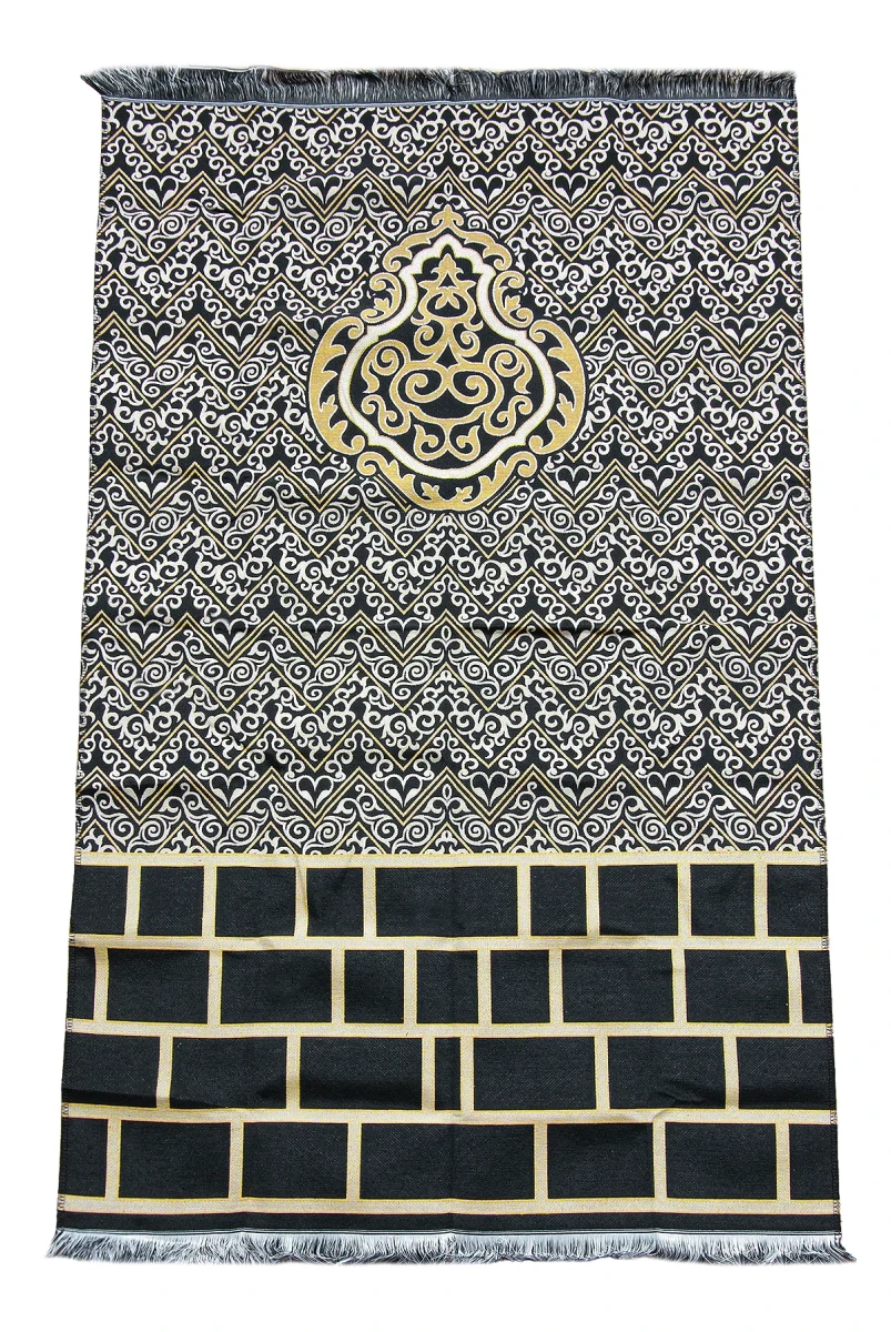 Çantalı Kabe Desenli Seccade – Goblen Kumaş, Taşınabilir Askılı Model - 6