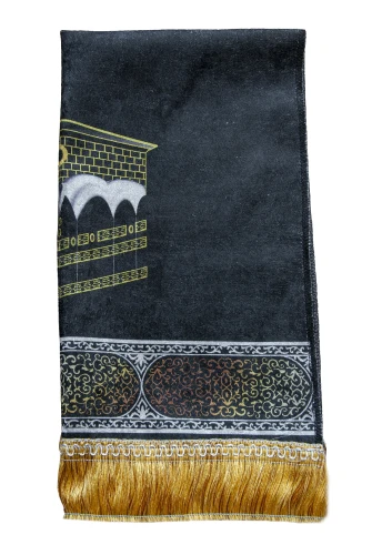 Çantalı Kabeli Çocuk Seccadesi Siyah - 3