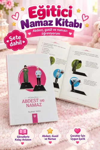 Çantalı Kız Çocuk İsimli Seccade, Tesbih, Namaz Öğreniyorum Kitabı Seti - 4
