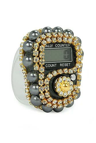 Çantalı Şal Seti – Takke, Tesbih ve Taşlı Zikirmatikli Hediye Seti - Mevlüt Hediyesi - Gri - 9