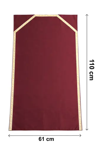 Çantalı Seccade – Fermuarlı Taşıma Çantalı Katlanabilir Seyahat Seccadesi - Bordo - 7