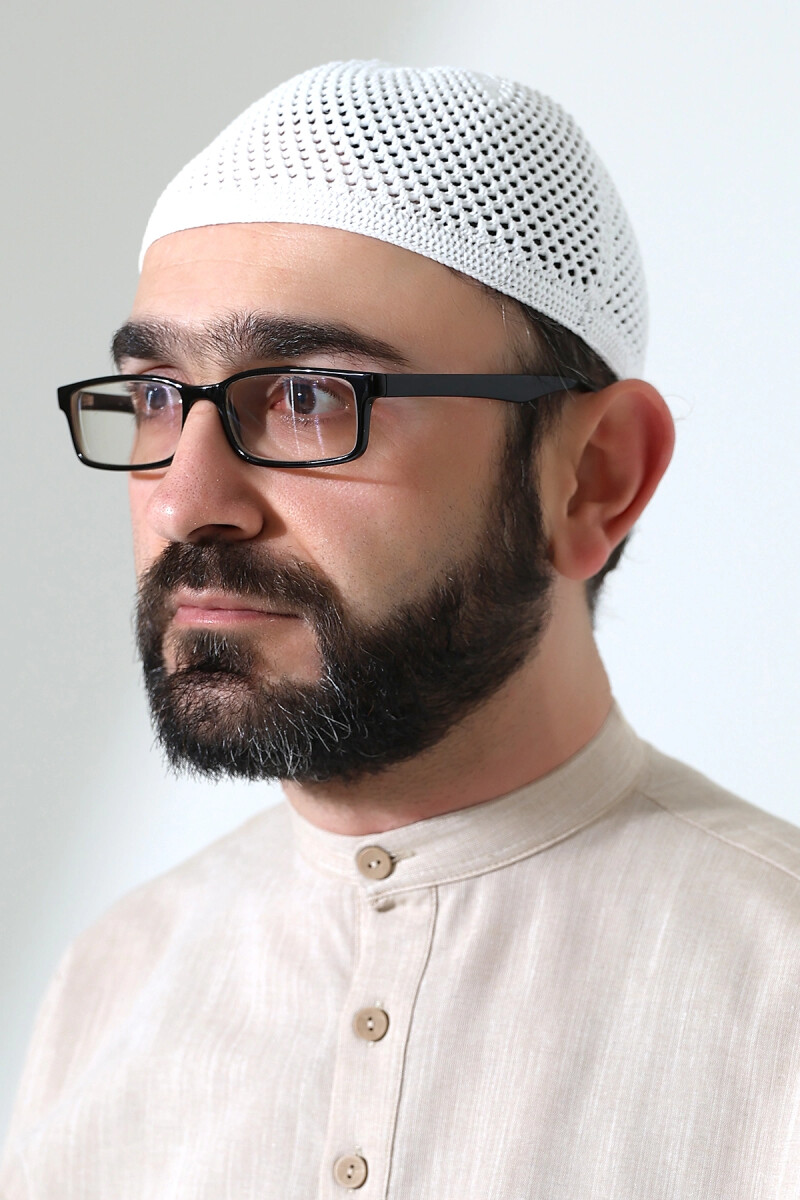 Çelik Örme Namaz Takkesi Beyaz - ihvanonline