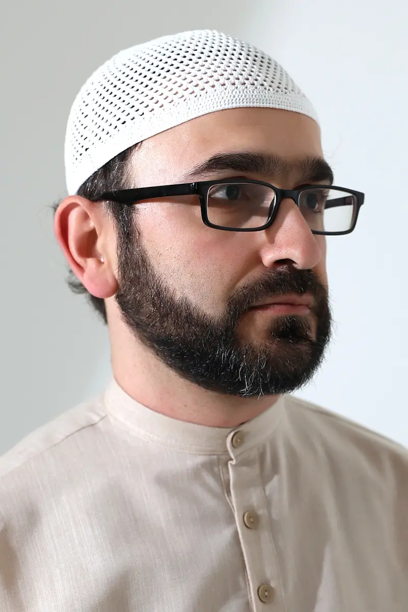Çelik Örme Namaz Takkesi Beyaz - 2