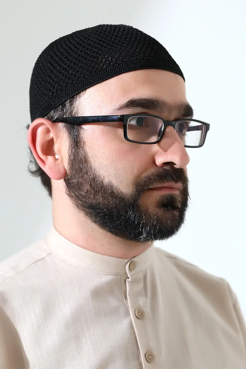 Çelik Örme Namaz Takkesi Siyah - 2