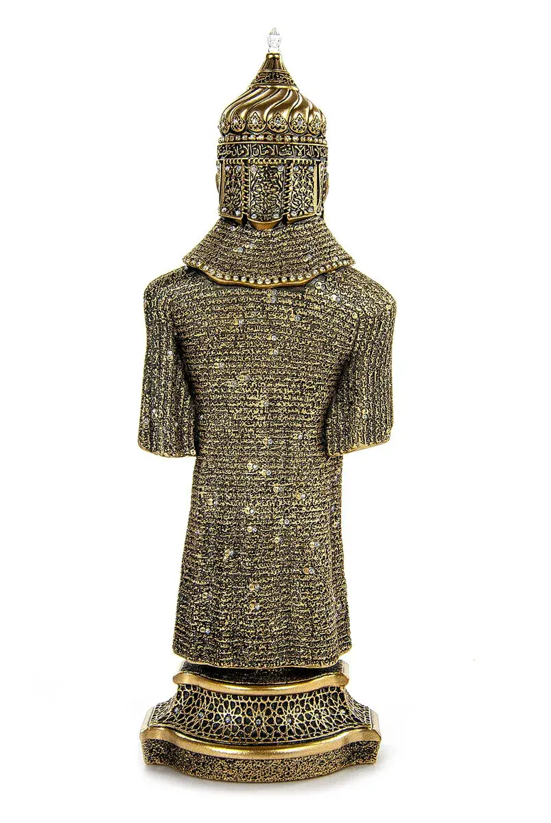 Cevşen Dualı Biblo Zırh (Büyük Boy) Sarı - 3