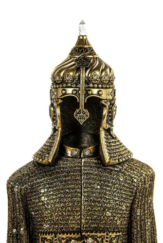 Cevşen Dualı Biblo Zırh (Büyük Boy) Sarı - 4