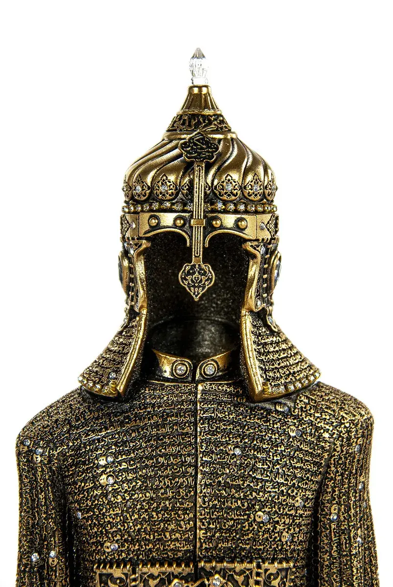 Cevşen Dualı Biblo Zırh (Büyük Boy) Sarı - 4