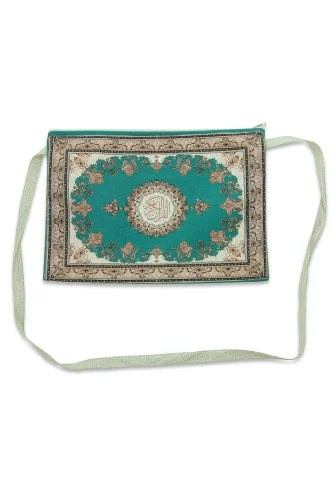 Çeyizlik Kadife Orta Boy Kuran Çantası – Fermuarlı Askılı - 4