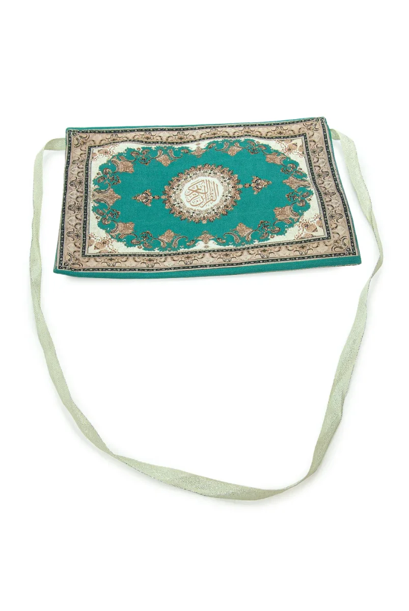 Çeyizlik Kadife Orta Boy Kuran Çantası – Fermuarlı Askılı - 6