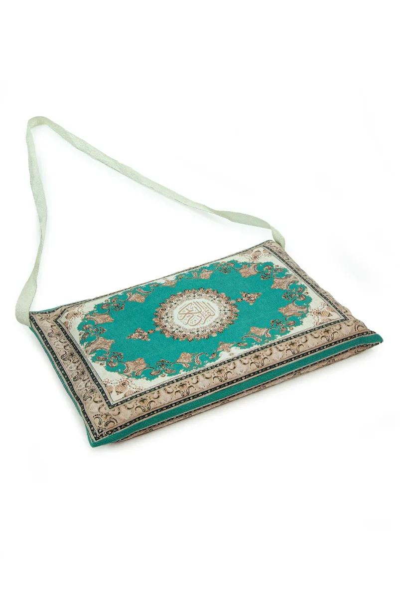 Çeyizlik Kadife Orta Boy Kuran Çantası – Fermuarlı Askılı - 9