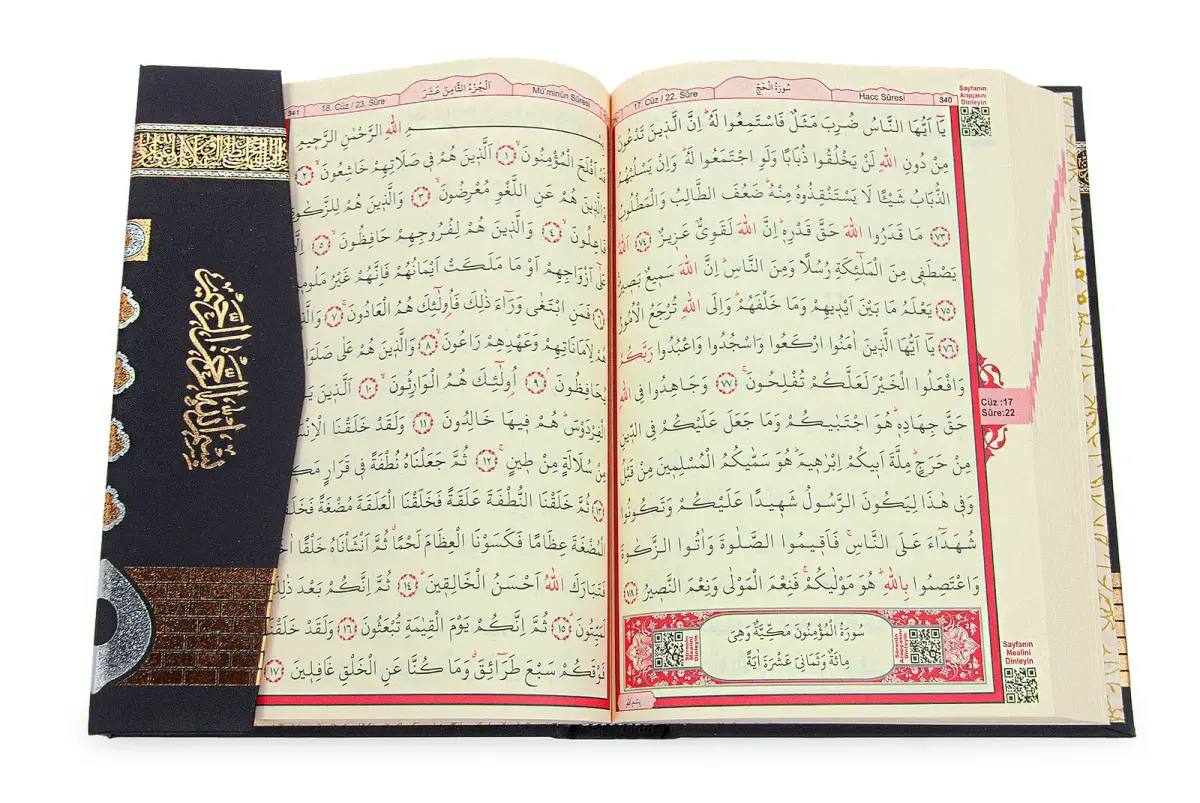 Çeyizlik Seccade Seti Dini Kutulu Damat Bohçasına Uygun Kabeli Kuranı Kerim Seti - 8