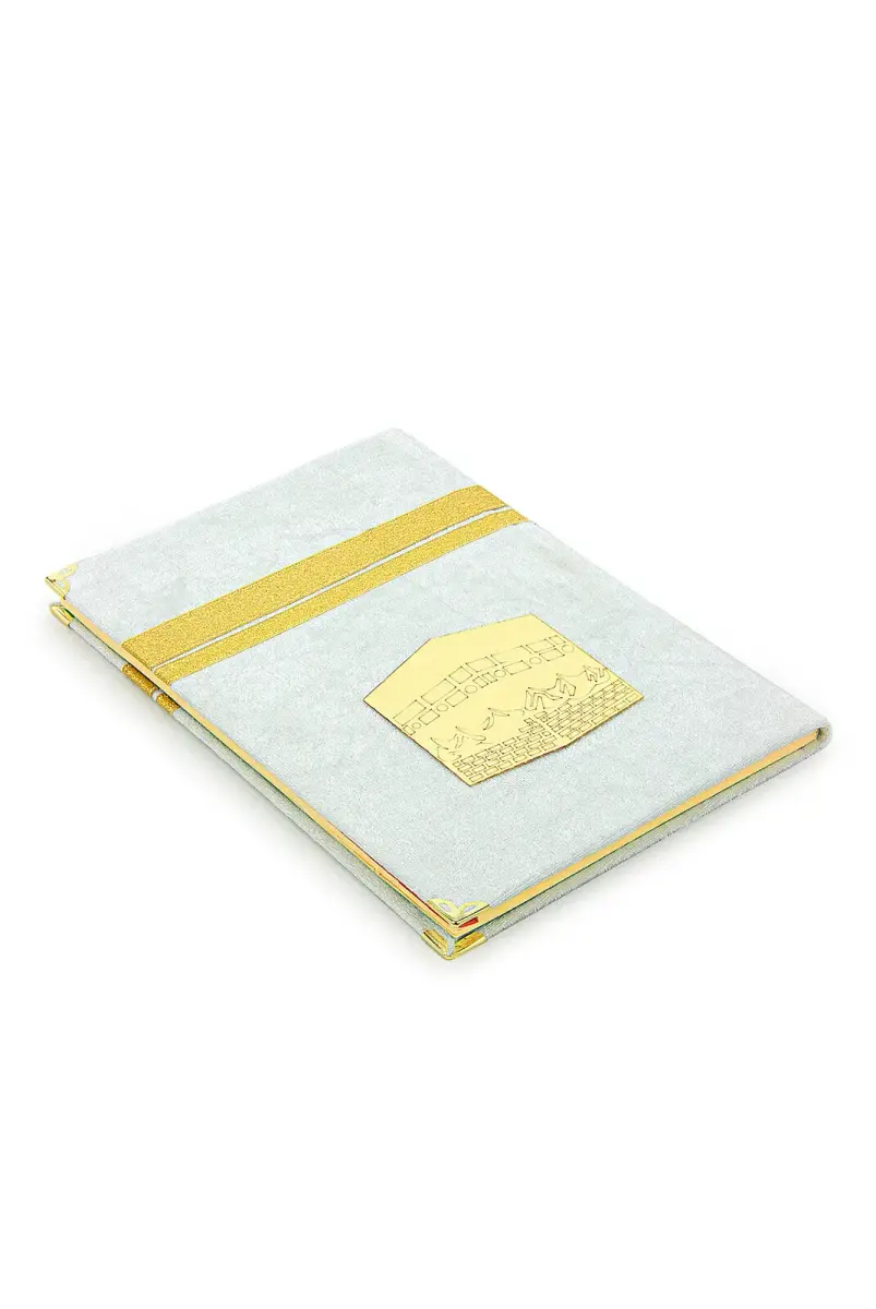 Çeyizlik Taşlı Zikirmatik Yasin Kitabı Dini Hediyelik Gelin Bohça Seccade Seti Beyaz - 6