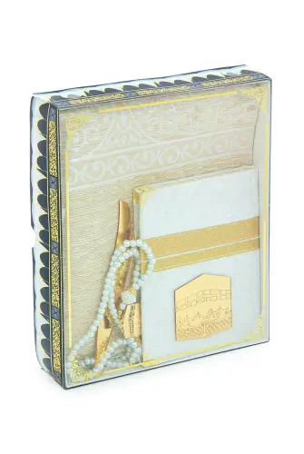 Çeyizlik Yasin Kitabı Dini Hediyelik Damat Bohça Seccade Seti Beyaz - ihvanonline (1)