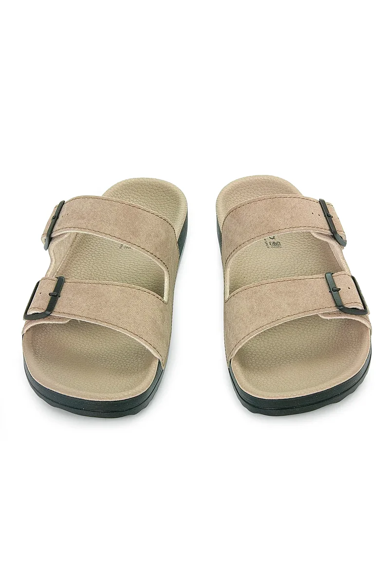 Ceyo Casual Bahama-10 Ortopedik Ayarlanabilir Tokalı Hac Umre Terlik - RK-557 - Krem - 3