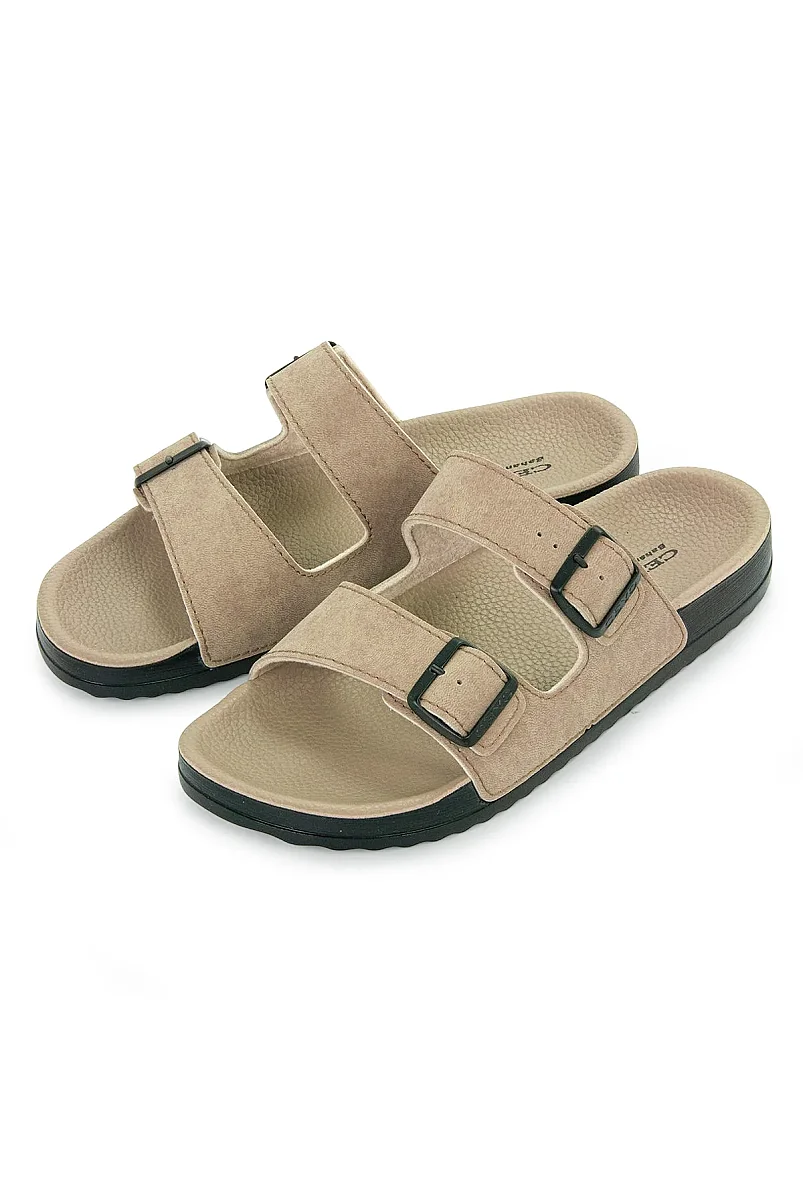 Ceyo Casual Bahama-10 Ortopedik Ayarlanabilir Tokalı Hac Umre Terlik - RK-557 - Krem - 5