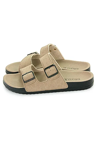 Ceyo Casual Bahama-10 Ortopedik Ayarlanabilir Tokalı Hac Umre Terlik - RK-557 - Krem - 6