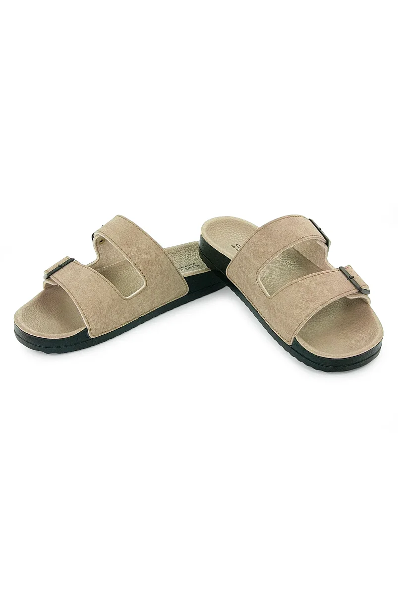 Ceyo Casual Bahama-10 Ortopedik Ayarlanabilir Tokalı Hac Umre Terlik - RK-557 - Krem - 7