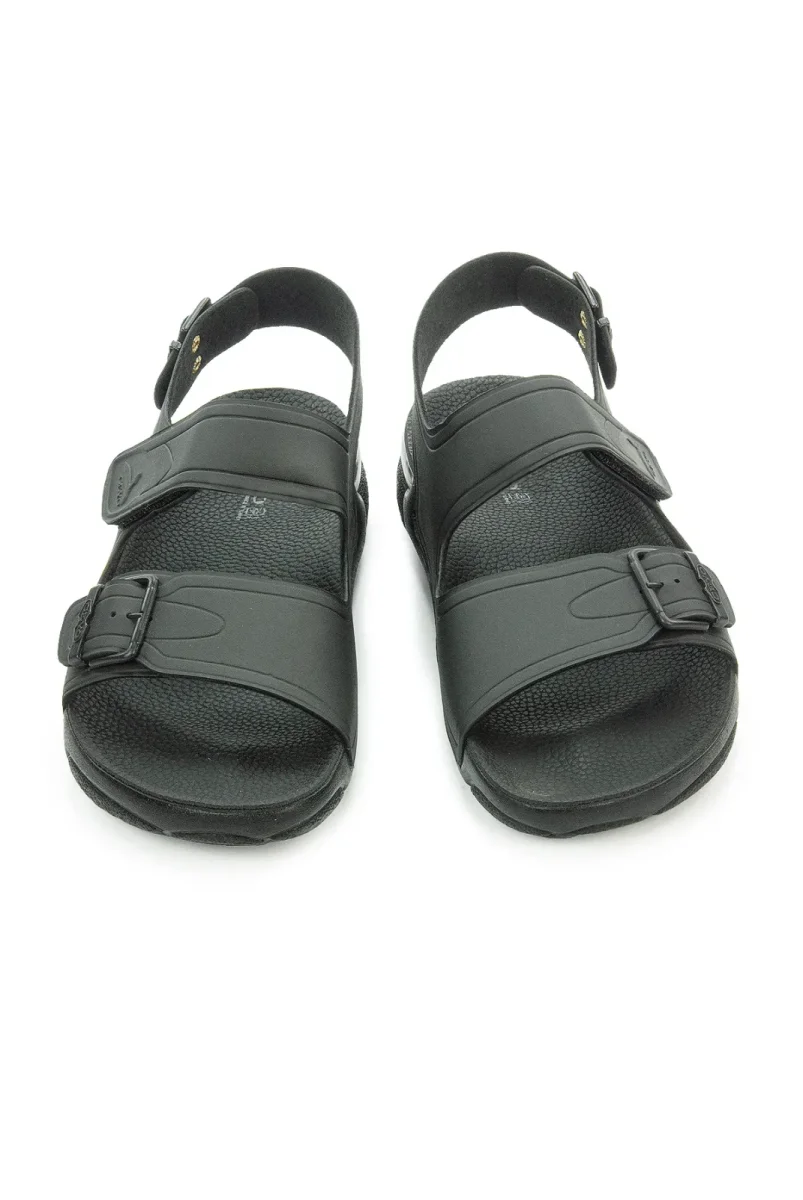 Ceyo Tokalı ve Cırt Cırtlı Ayarlanabilir Kadın Hac Umre Sandaleti Siyah - 3