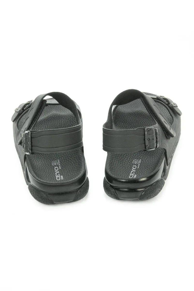 Ceyo Tokalı ve Cırt Cırtlı Ayarlanabilir Kadın Hac Umre Sandaleti Siyah - 5