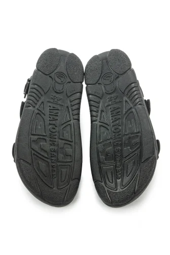 Ceyo Tokalı ve Cırt Cırtlı Ayarlanabilir Kadın Hac Umre Sandaleti Siyah - 6