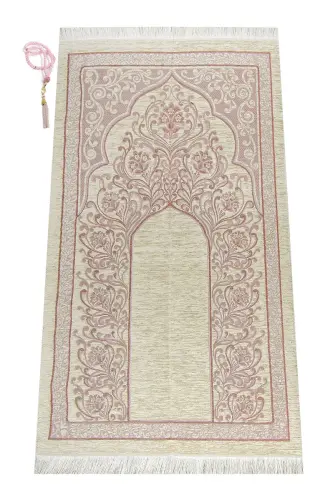 Chenille Luxury Prayer Rug Gülkurü with New Altar - 1