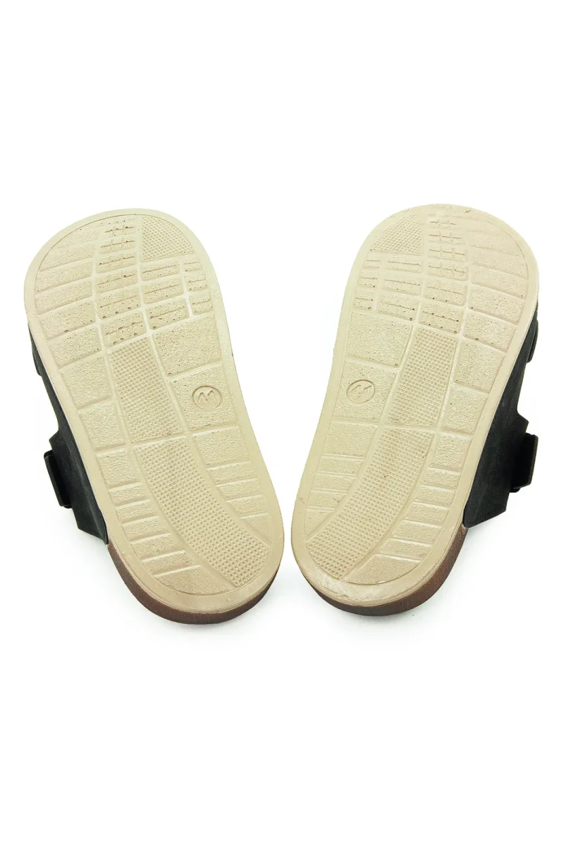 Erkek Çift Tokalı Ortopedik Hac Umre Terliği - Ergonomik Rahat Taban Günlük Terlik - Siyah - 9