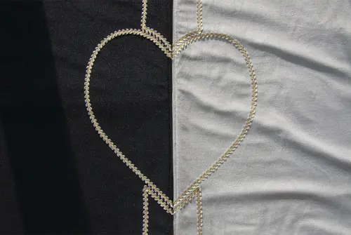 Kalpli Süngerli Seccade Gelin Damat Bohçası Kadife Çift Seccadesi Siyah Gri - 5