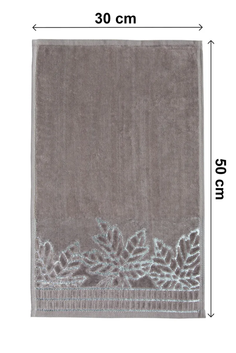Çınar Jakarlı 6’lı Kadife Pamuklu El ve Yüz Havlu Seti 30x50 cm - 00434- Karışık Renkli - 6
