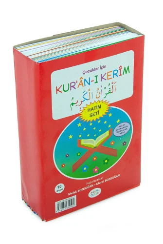 Çocuklar İçin Çantalı Kuranı Kerim Seti, 1-30. Cüz (30 Kitap Takım) – Renkli Fasiküllü, 3-6 Yaş Eğitici Hatim Seti - 9