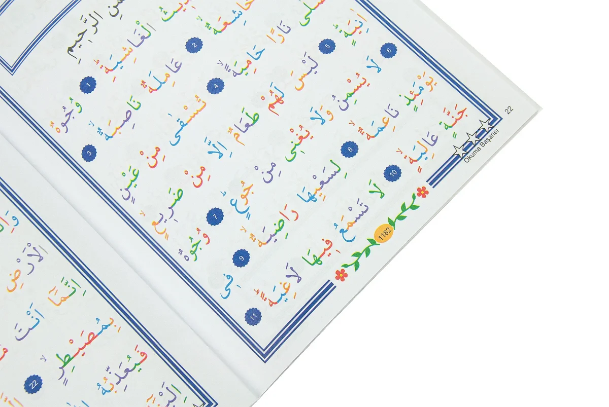 Çocuklar İçin Çantalı Kuranı Kerim Seti, 1-30. Cüz (30 Kitap Takım) – Renkli Fasiküllü, 3-6 Yaş Eğitici Hatim Seti - 12