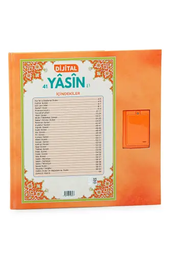 Çocuklar İçin Sure Dua Öğreten Cihaz Sesli Yasini Şerif Kitabı Turuncu - ihvanonline (1)