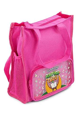 Çocuklara Hatim Cüzü Çanta Seti - Özel Renklendirilmiş Cüz Kitapları - Pembe - 5