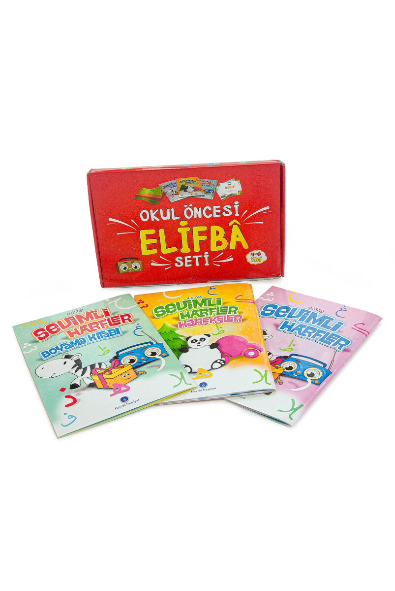 Çocuklara Özel Okul Öncesi 4-6 Yaş Elif Ba Kitabı Seti - Hayrat Neşriyat