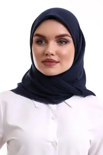 Cotton Board Plain Plain Blanket Navy Blue - ihvanonline (1)