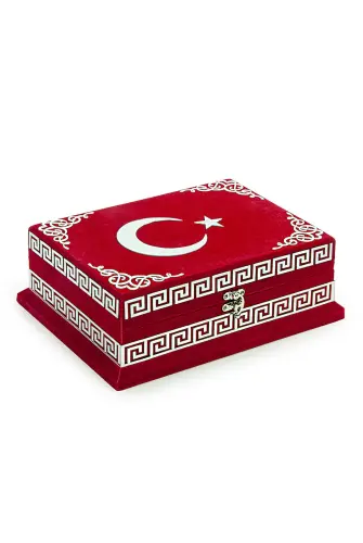 Crescent and Star Türkiye Special Design Quran Set with Velvet Storage - Fetih Yayınları (1)