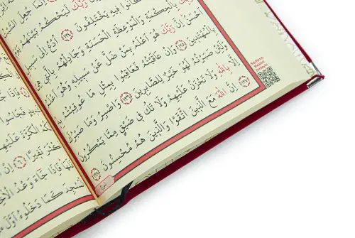 Crescent and Star Türkiye Special Design Quran Set with Velvet Storage - 7