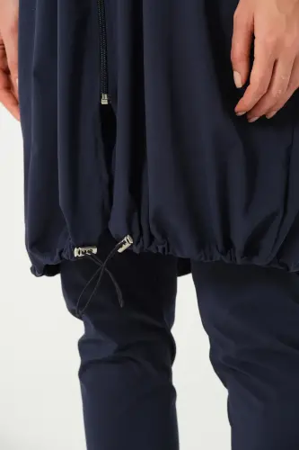 Crop Detaylı Sporcu Tam Kapalı Tesettür Mayo 3015-25 Koyu Lacivert - 8