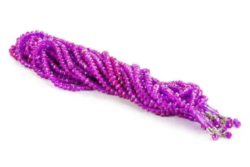 Crystal Appearance 99 Hajj Umrah Gift Rosary 10 Pieces - Plum - İhvan (1)
