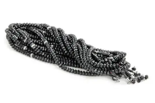 Crystal Appearance 99 Pieces Hajj Umrah Gift Rosary 10 Pieces - Black - İhvan (1)