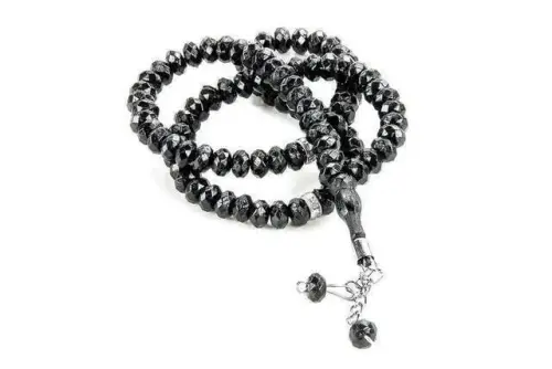 Crystal Appearance 99 Pieces Hajj Umrah Gift Rosary 10 Pieces - Black - 3