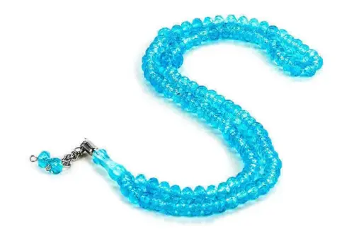 Crystal Appearance 99 Pieces Hajj Umrah Gift Rosary 10 Pieces - Turquoise - 1