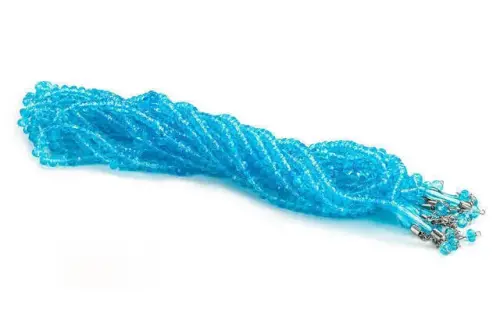 Crystal Appearance 99 Pieces Hajj Umrah Gift Rosary 10 Pieces - Turquoise - İhvan (1)