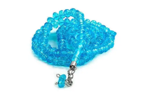 Crystal Appearance 99 Pieces Hajj Umrah Gift Rosary 10 Pieces - Turquoise - 3